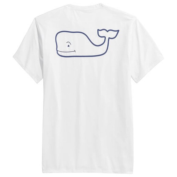 NWOT Vineyard Vines Mens Whale Logo White Short-Sleeve Harbor Performance Tee XS - Picture 1 of 8